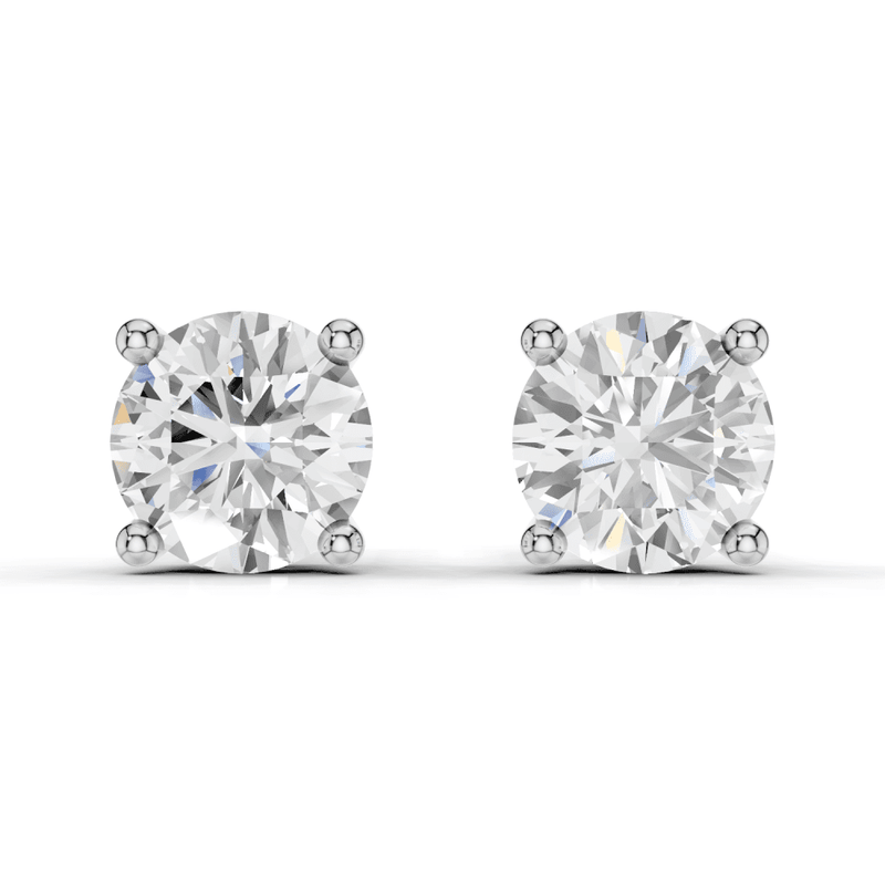 Round 4 Claw Diamond Stud Earrings