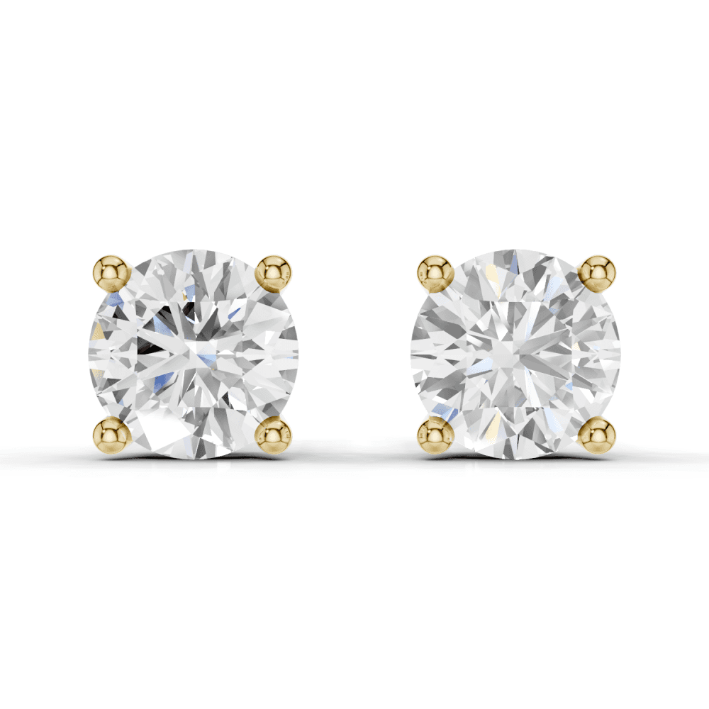 Round 4 Claw Diamond Stud Earrings