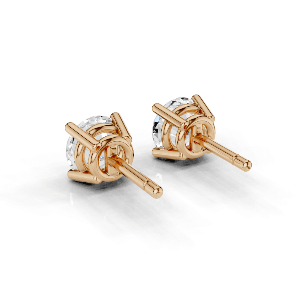 Round 4 Claw Diamond Stud Earrings