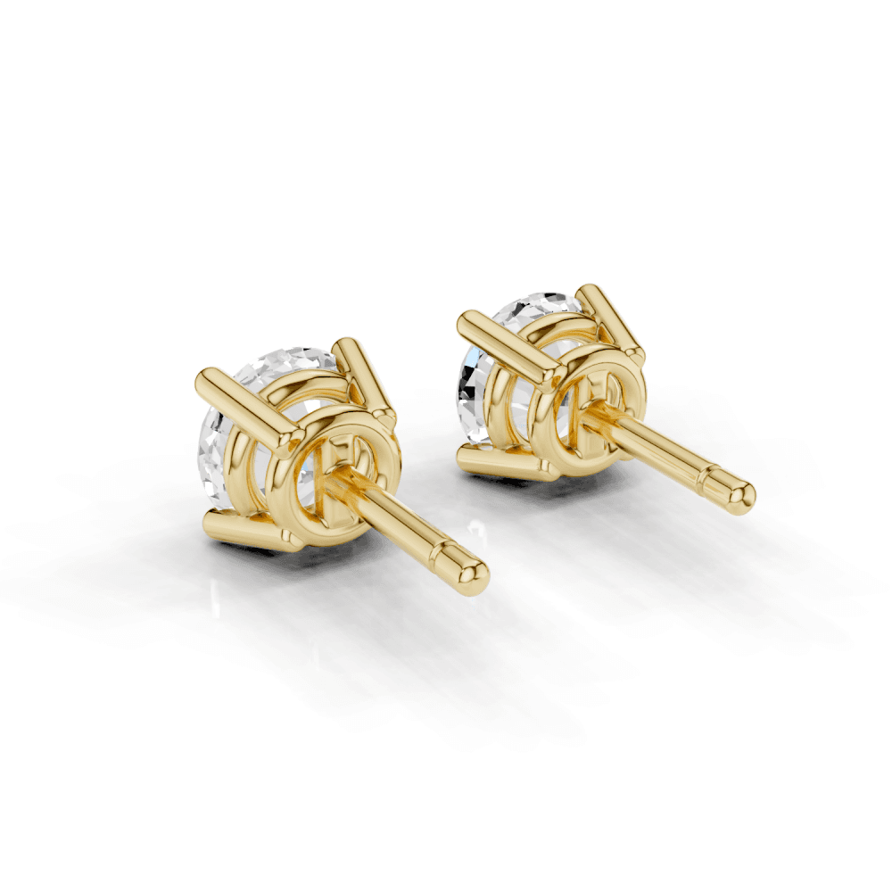 Round 4 Claw Diamond Stud Earrings