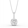 Round Cut Diamond Pendant Necklace