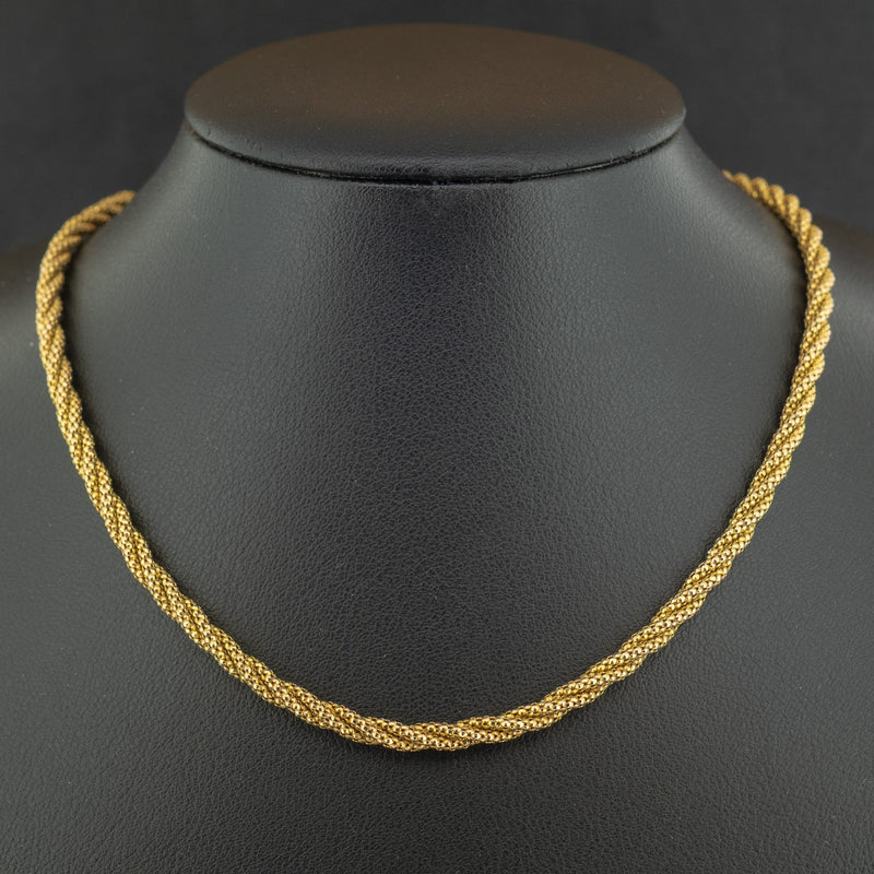 9ct Yellow Gold 18 Inch Twist Chain Necklace 10.9g