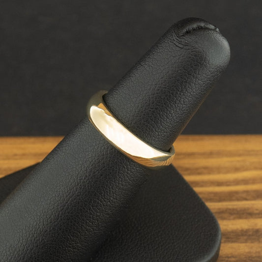 9ct Yellow Gold 4.3mm Cushion Plain Band Ring Size K 1/2 3.8g