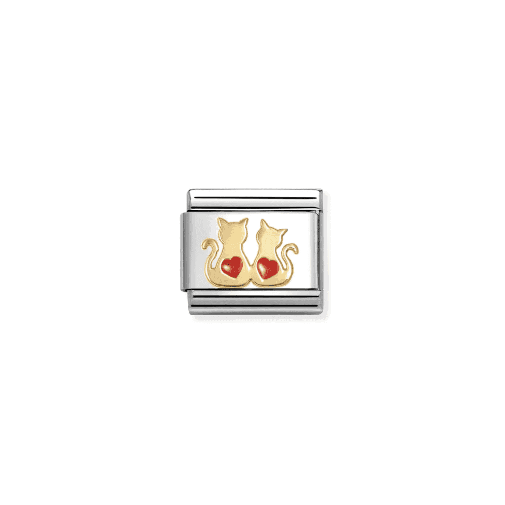 Composable Classic Link Cats with Red Hearts