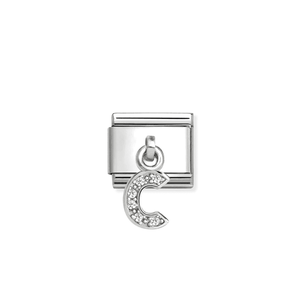 Composable Classic Link, CZ Letter C Pendant