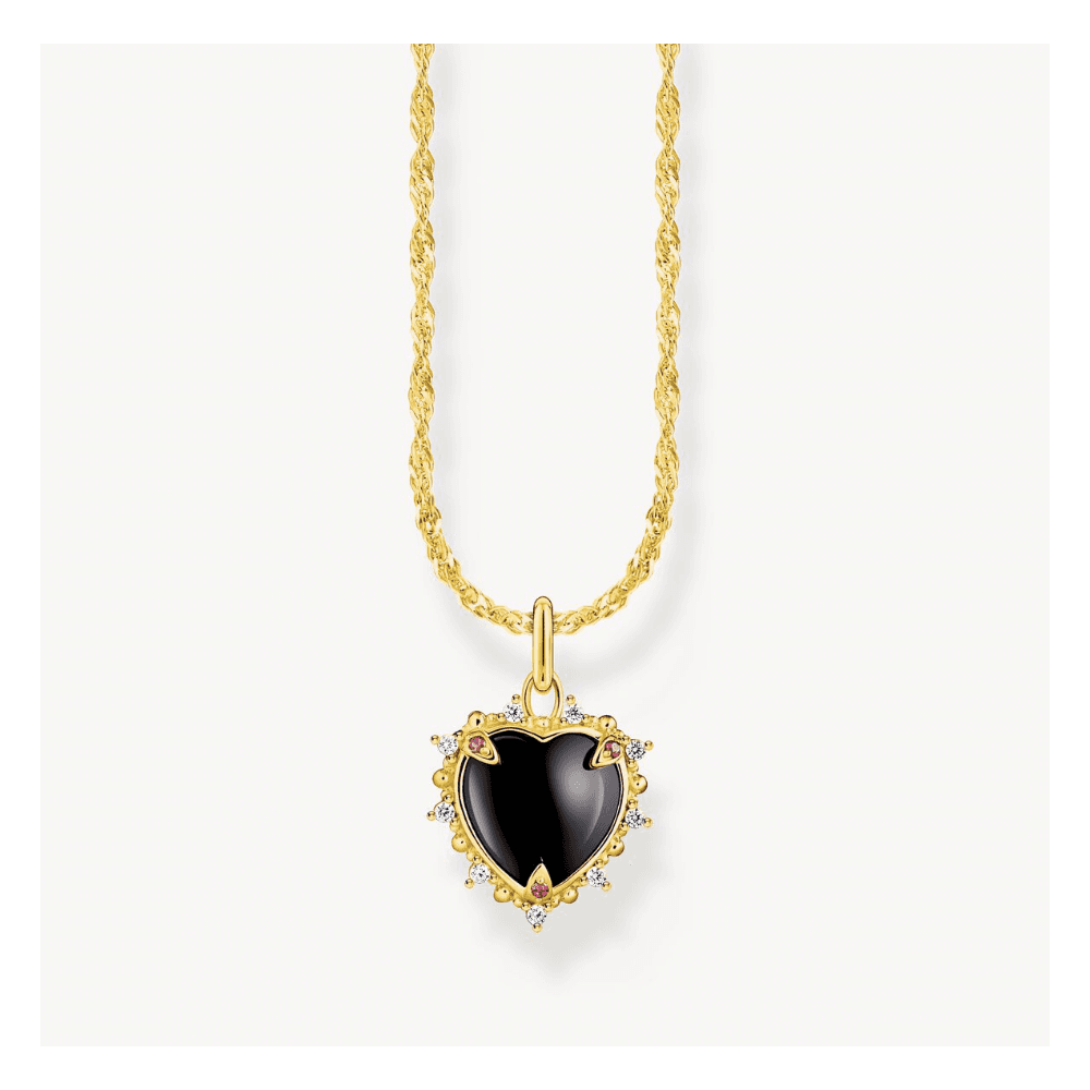 Gold-Plated Necklace with Pendant Heart Romance