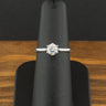 9ct White Gold 0.50ct Diamond Solitaire Ring with Hidden Stones Size L 2.1g