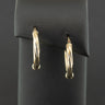 9ct Yellow Gold half Twist Hoop Earrings 1.8g