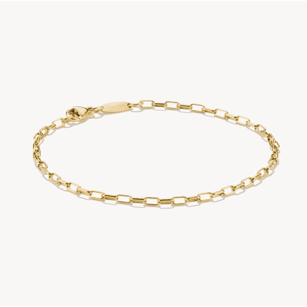 Charm Bracelet Paperclip Gold-Plated