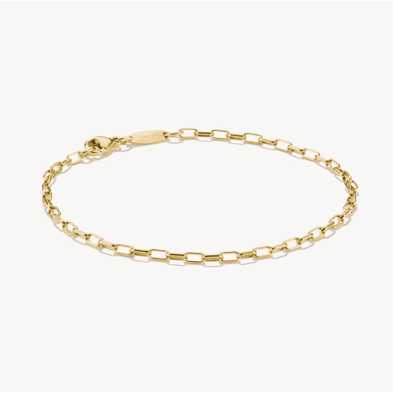 Charm Bracelet Paperclip Gold-Plated