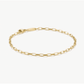 Charm Bracelet Paperclip Gold-Plated
