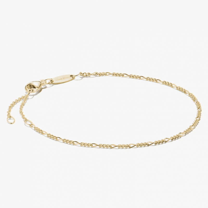 Charm Bracelet Figaro Design Gold-Plated