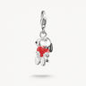 Silver Charm Pendant Snoopy & Heart PEANUTS Original