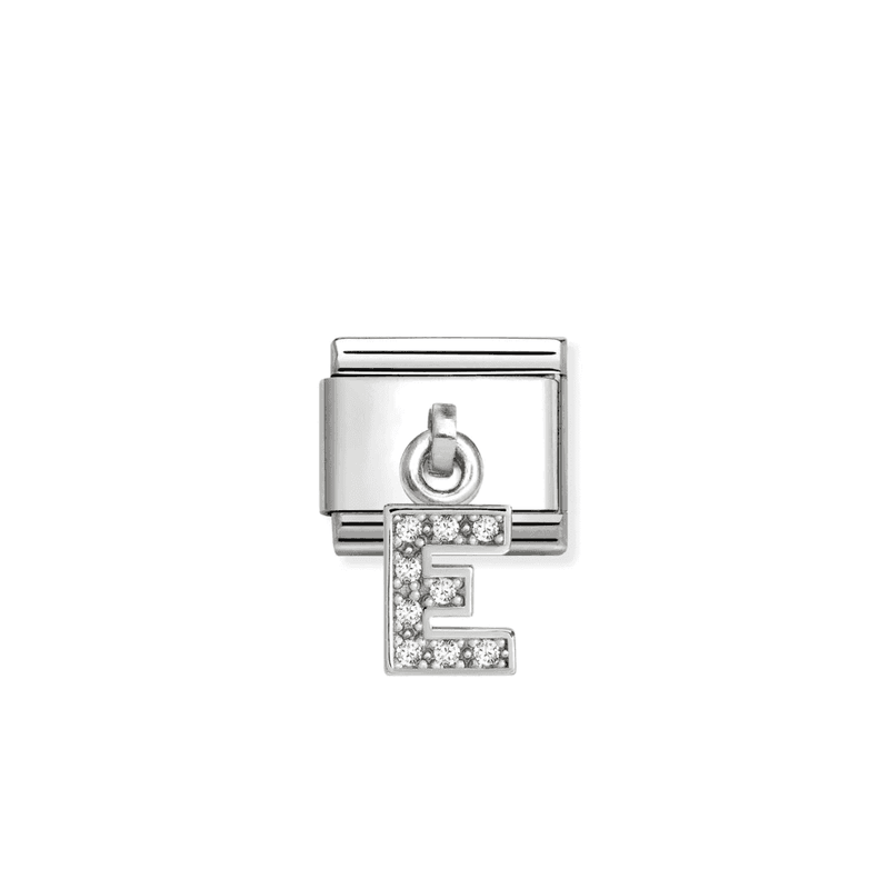 Composable Classic Link, CZ Letter E Pendant