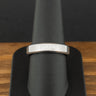 Platinum 5.0mm Bevelled Edge Band Ring Size Q 11.9g