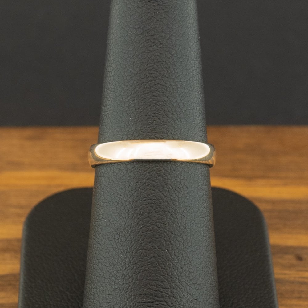 9ct Yellow Gold 3.1mm Court Band Ring Size M 2.0g