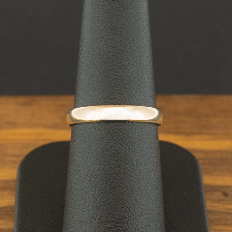 9ct Yellow Gold 3.1mm Court Band Ring Size M 2.0g