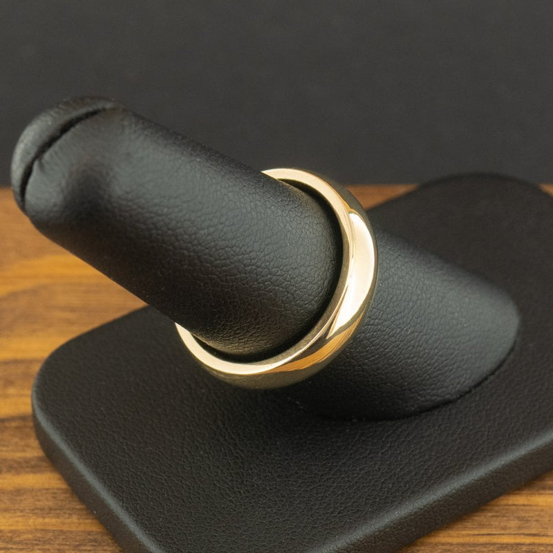 9ct Yellow Gold 5.0mm Cushion Band Ring Size P 6.7g