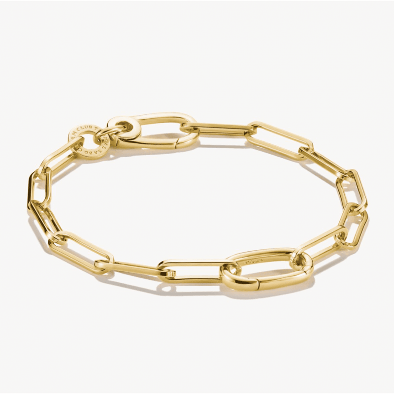 Charm bracelet paperclip with Connect Link Gold-Plated