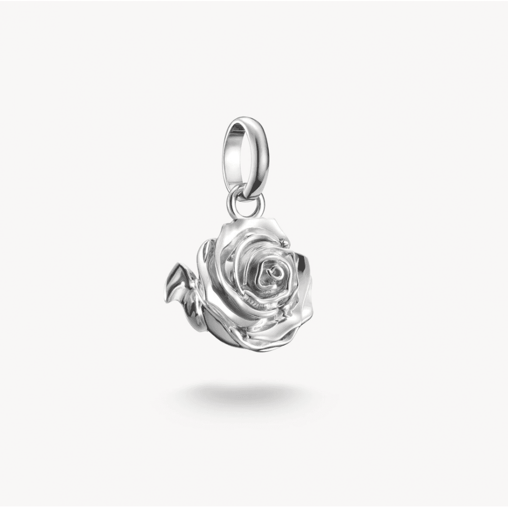 Charm Pendant Rose Blossom Connect Silver