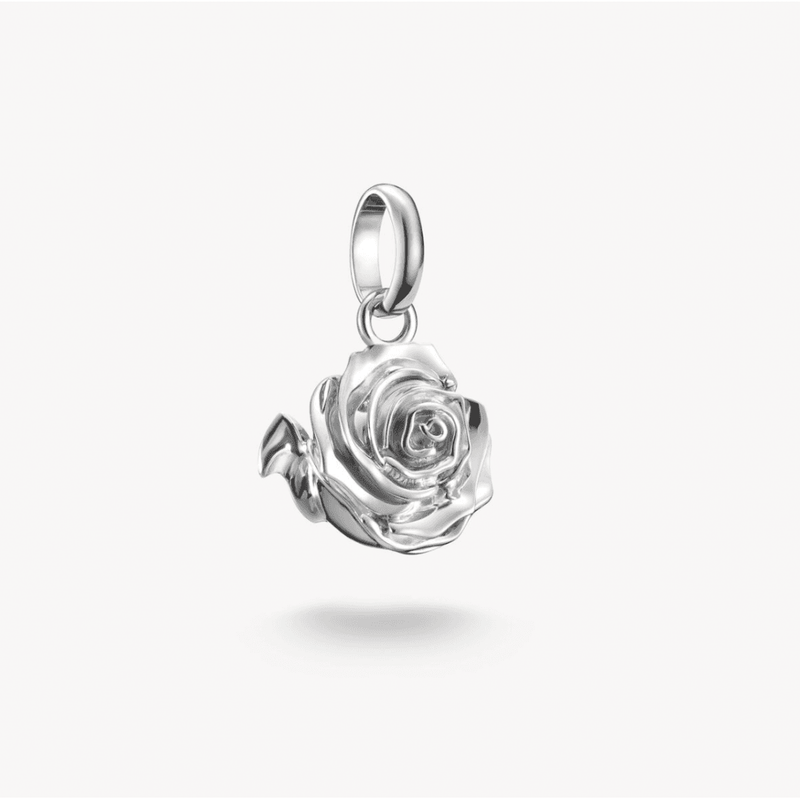 Charm Pendant Rose Blossom Connect Silver