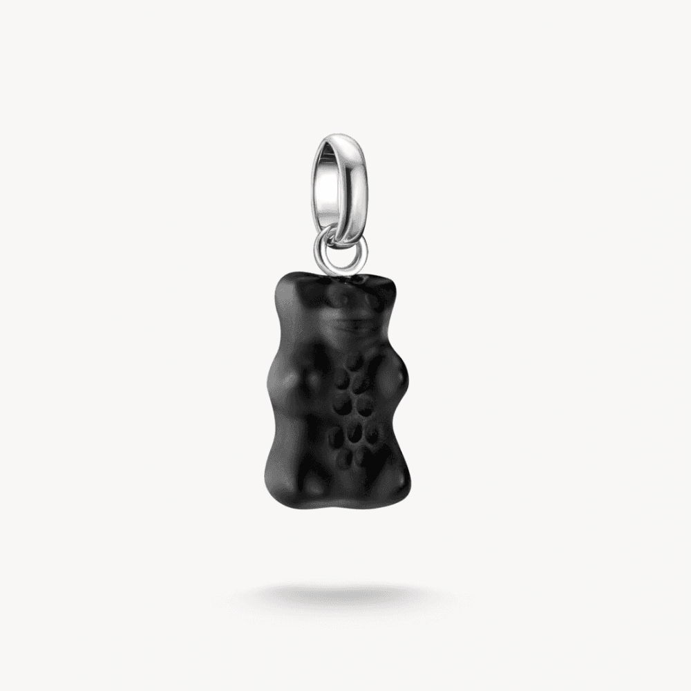 Charm Pendant Goldbears in Black Connect Silver