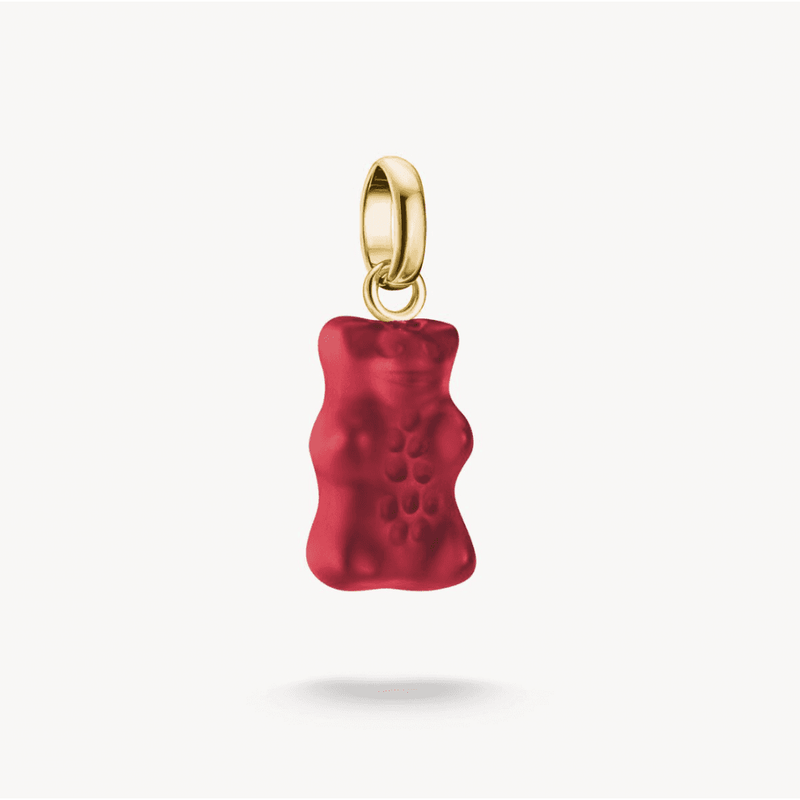Charm Pendant Goldbears in Red Connect Gold-Plated