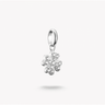 Charm Pendant Lucky Clover with Stones Connect Silver