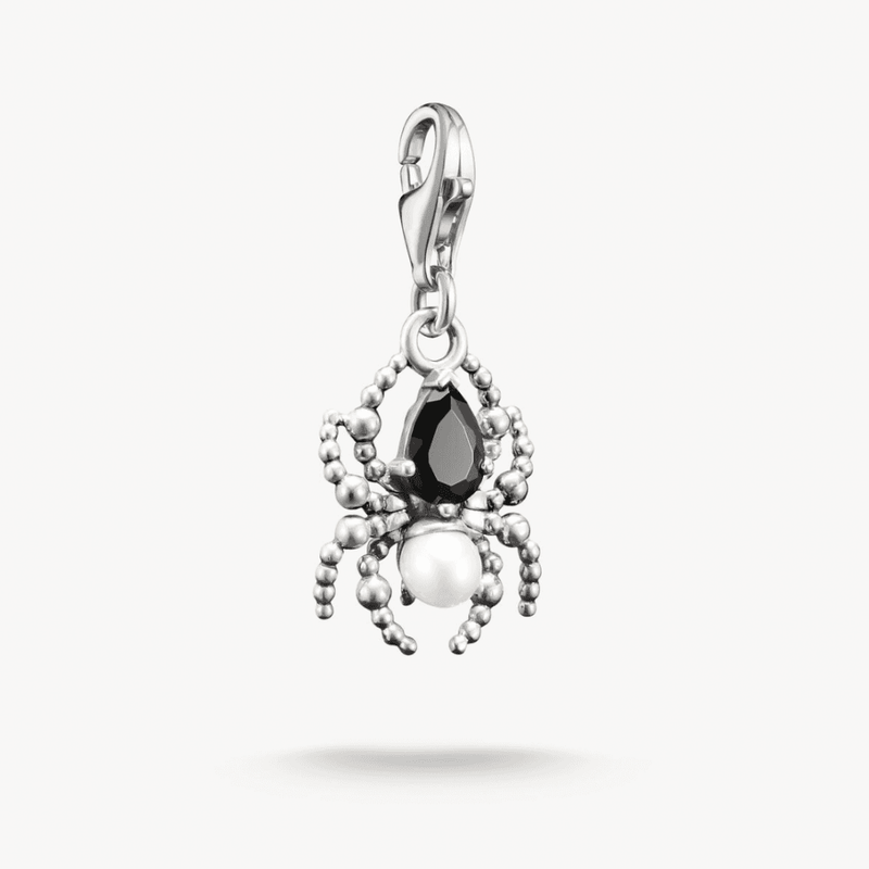 Silver Charm Pendant Spider Pearl True Romance Original