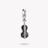 Silver Charm Pendant Cello Wednesday Zirconia Connect
