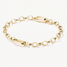 Charm Bracelet with Connect Link Gold-Plated