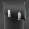 18ct White Gold Diamond Hoop Earrings 3.9g