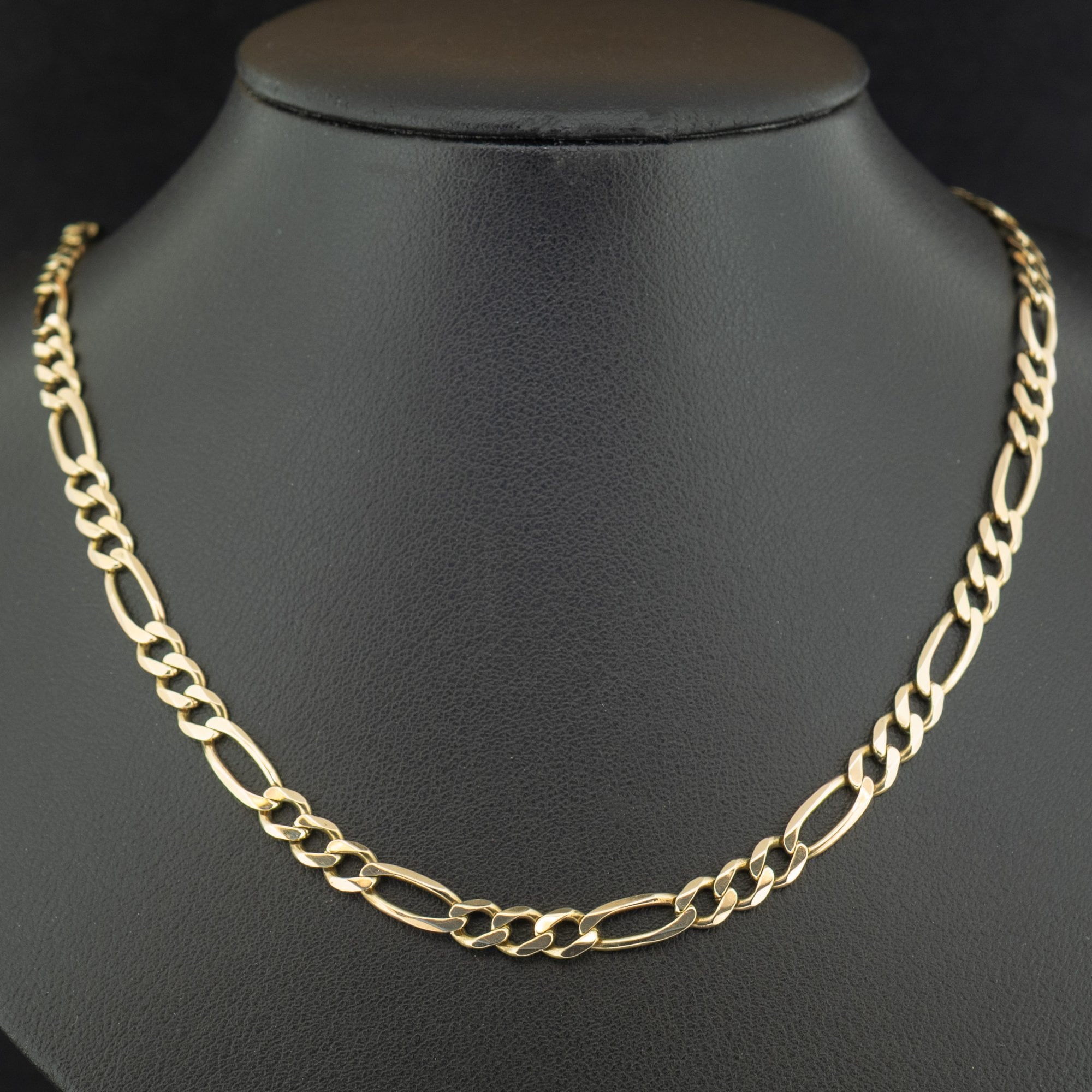 9ct Yellow Gold 19 Inch Figaro Chain Necklace 13.9g