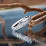 Platinum Approx. 0.26ct Double Channel Set Diamond Ring Size L