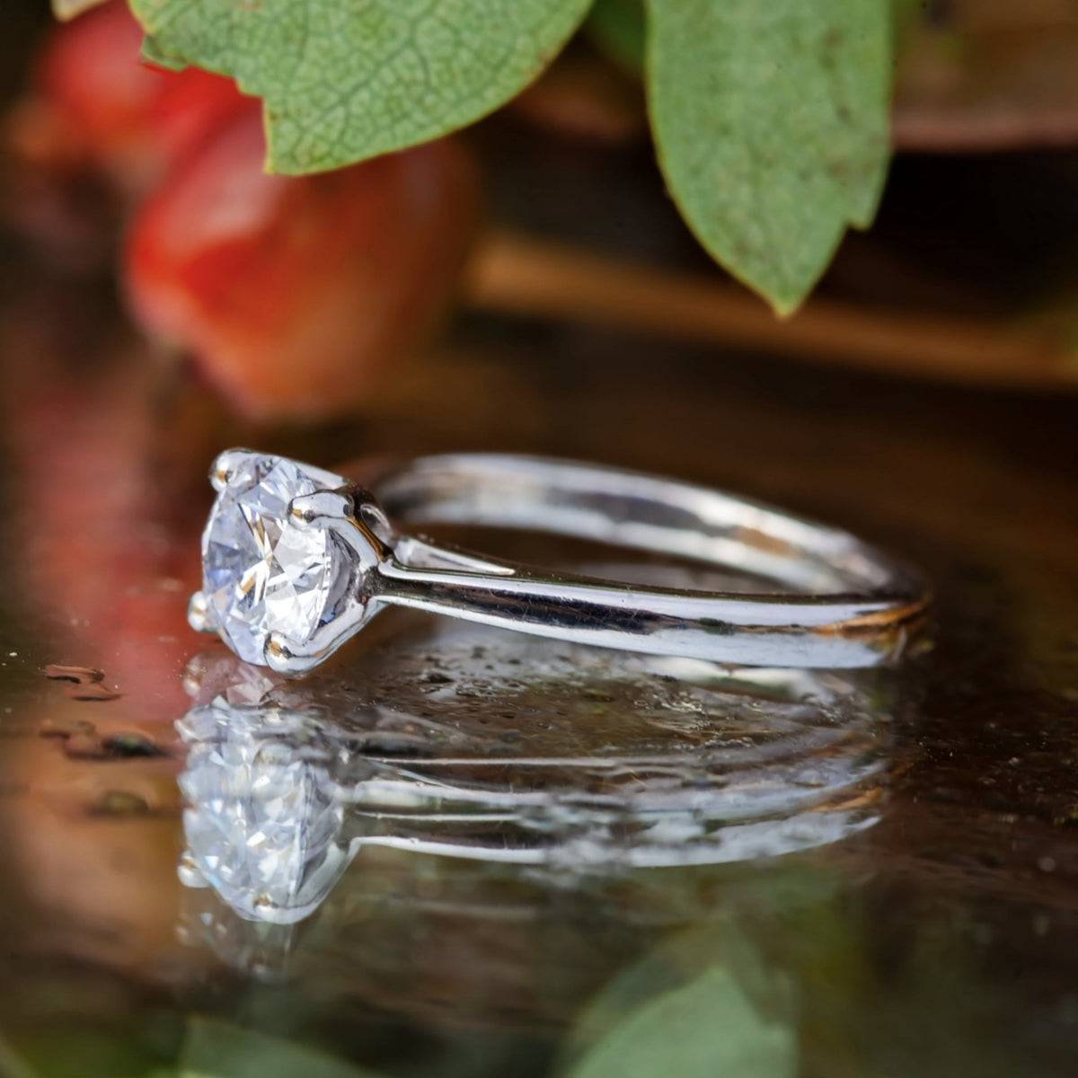 Platinum 0.84ct D Colour Diamond Solitaire Ring 4.2g