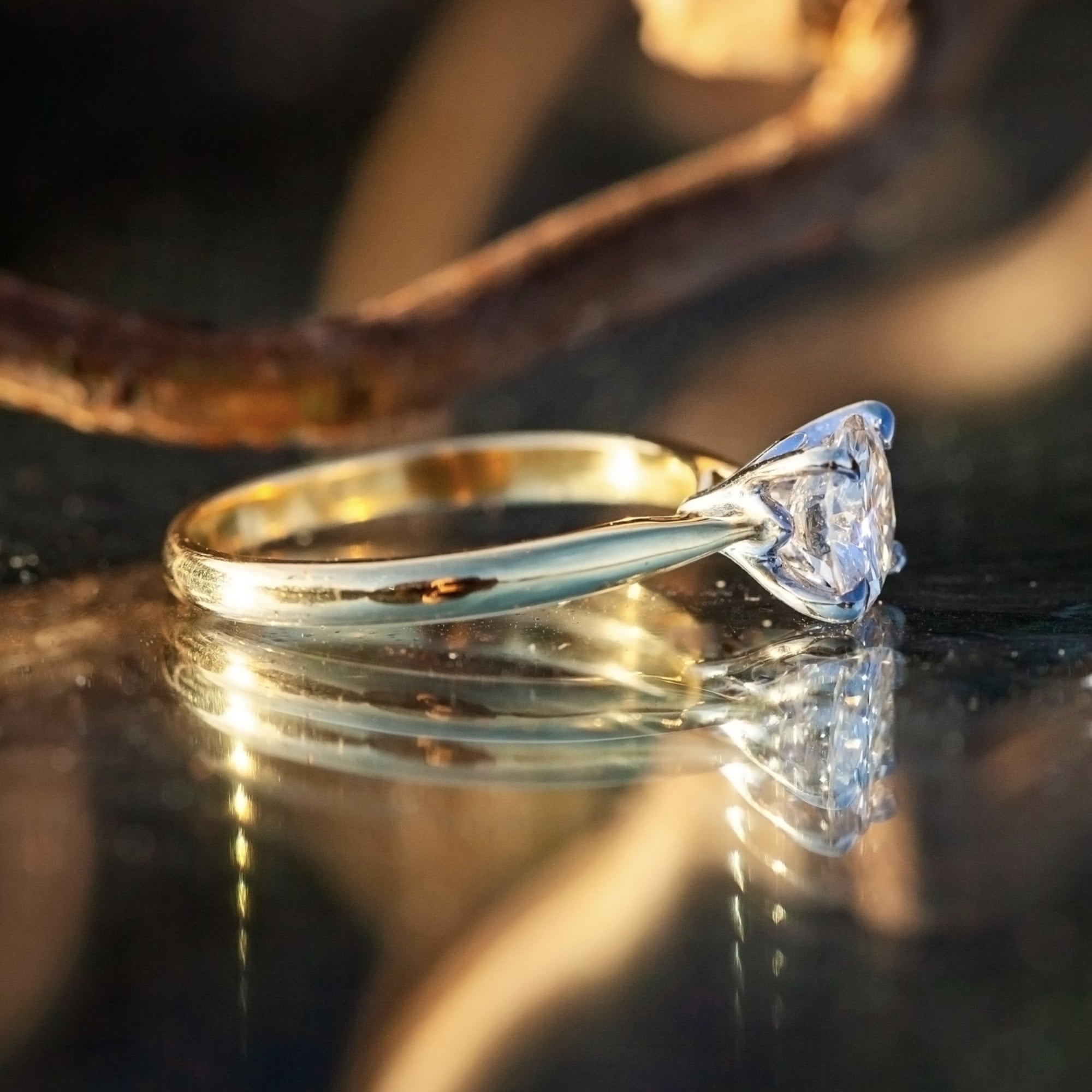 NEW 18ct Yellow Gold 0.93ct K/VS2 Certificated Diamond Solitaire Ring 2.9g