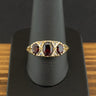 9ct Yellow Gold Garnet and Diamond Ring Size U 4.2g