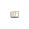 Charm Composable Link Heart Snowflake White