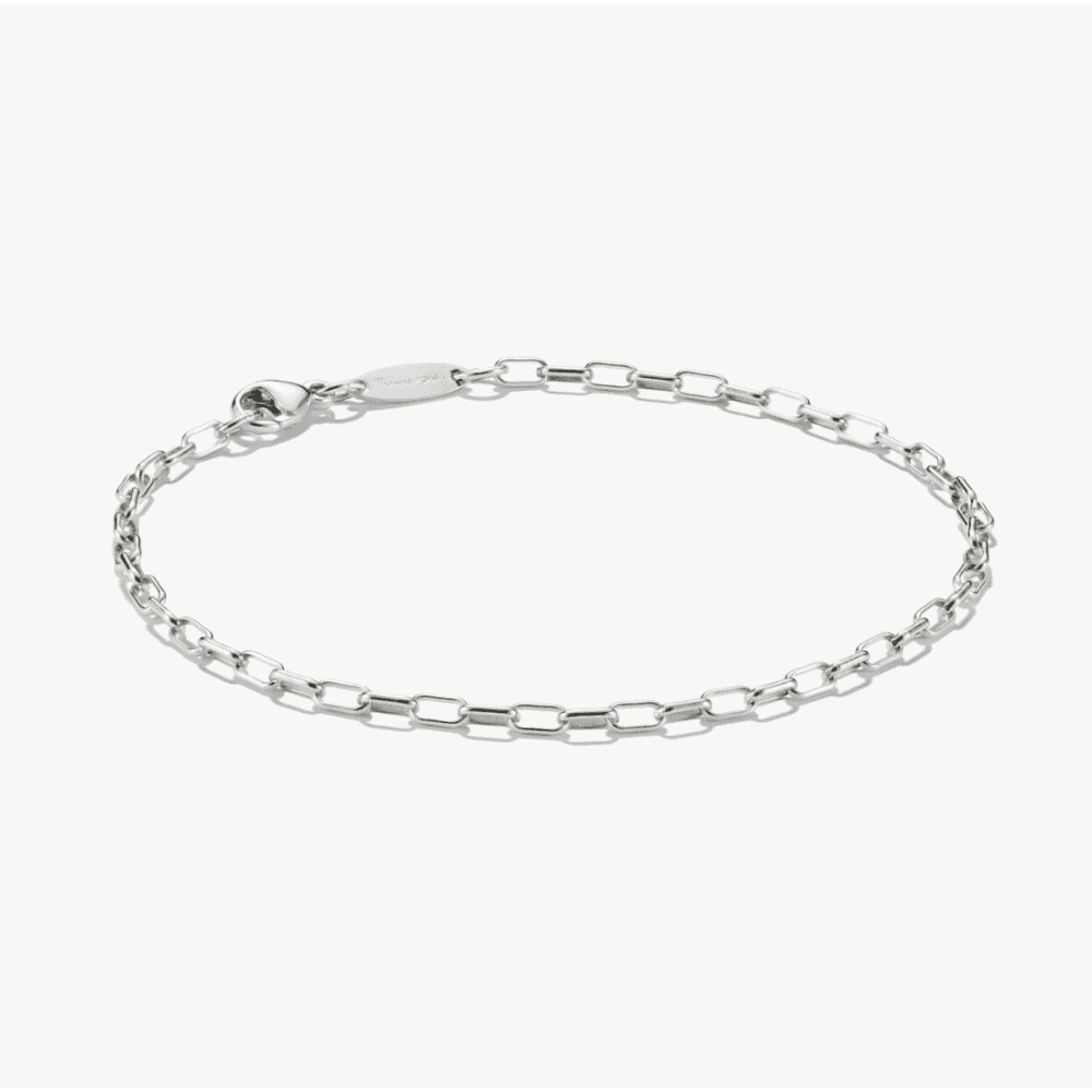Charm Bracelet Paperclip Silver