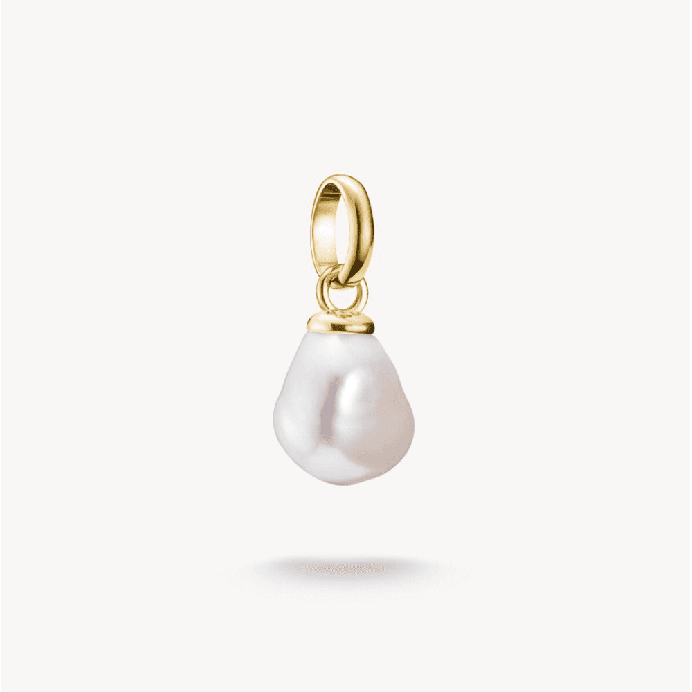 Charm Pendant Freshwater Pearl Connect Gold-Plated