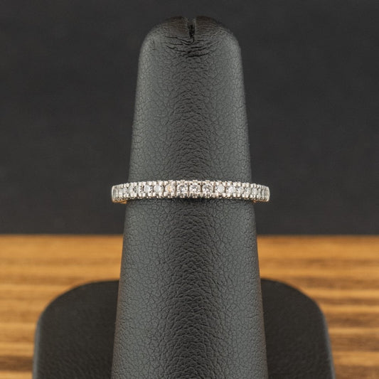 Platinum 0.17ct Diamond Half Eternity Ring Size J 3.3g