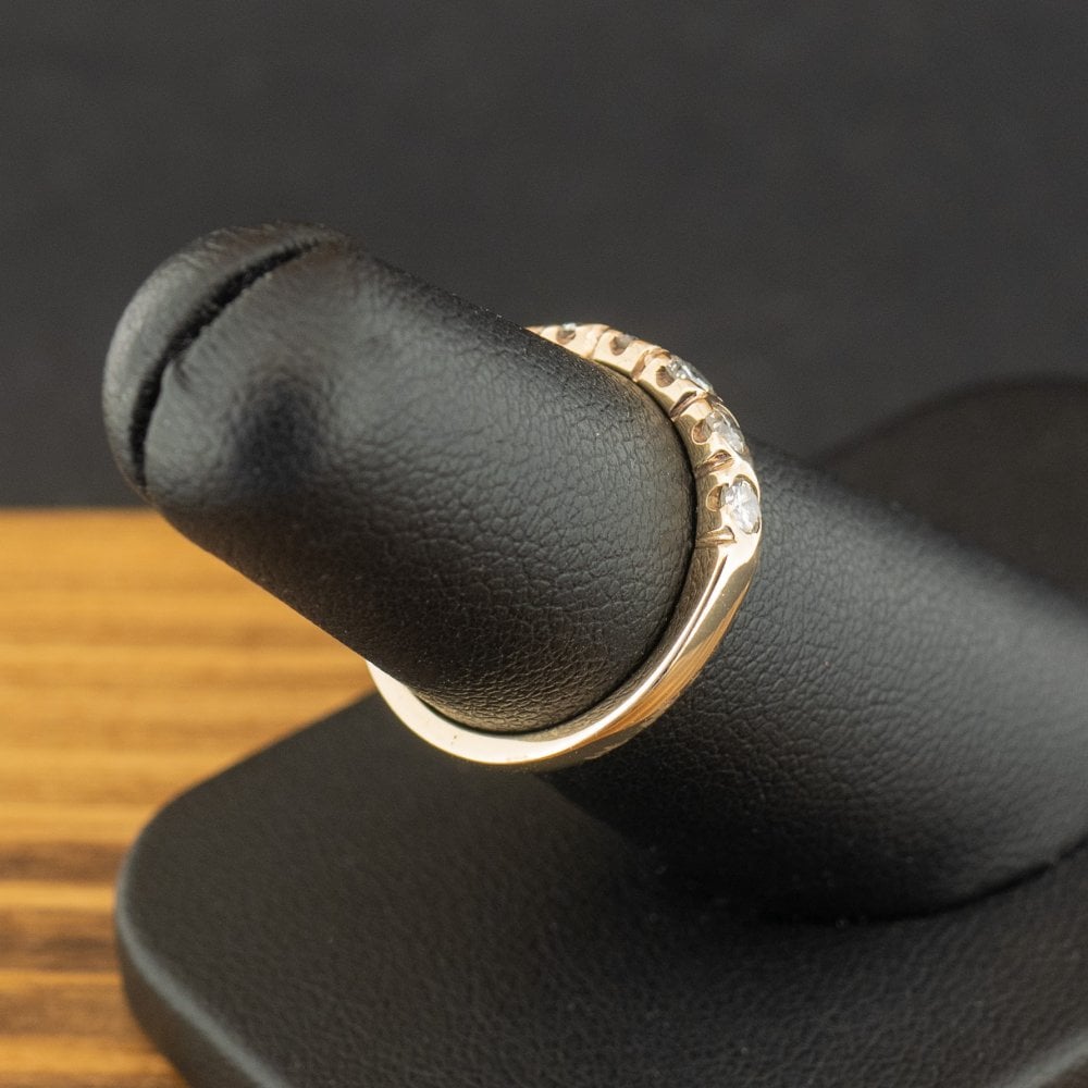 9ct Yellow Gold 6 Stone Diamond Ring Size K 1/2 1.9g