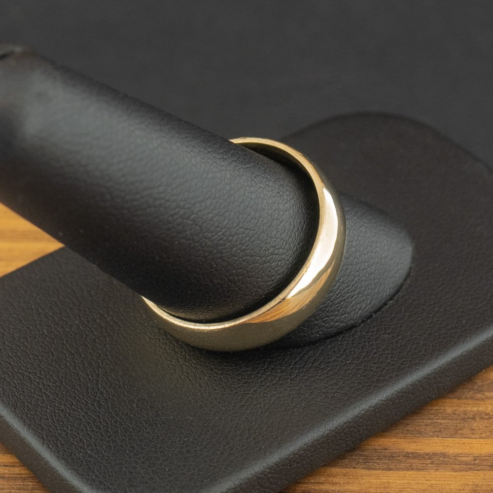 9ct Yellow Gold 6mm Court Band Ring Size U 1/2 6g