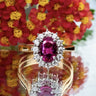 18ct Yellow Gold 0.75ct Ruby and 0.36ct Diamond Ring Size K 1/2 3.6g