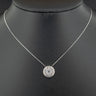 18ct White Gold 0.5ct Diamond Cluster Pendant Neckalce 3g
