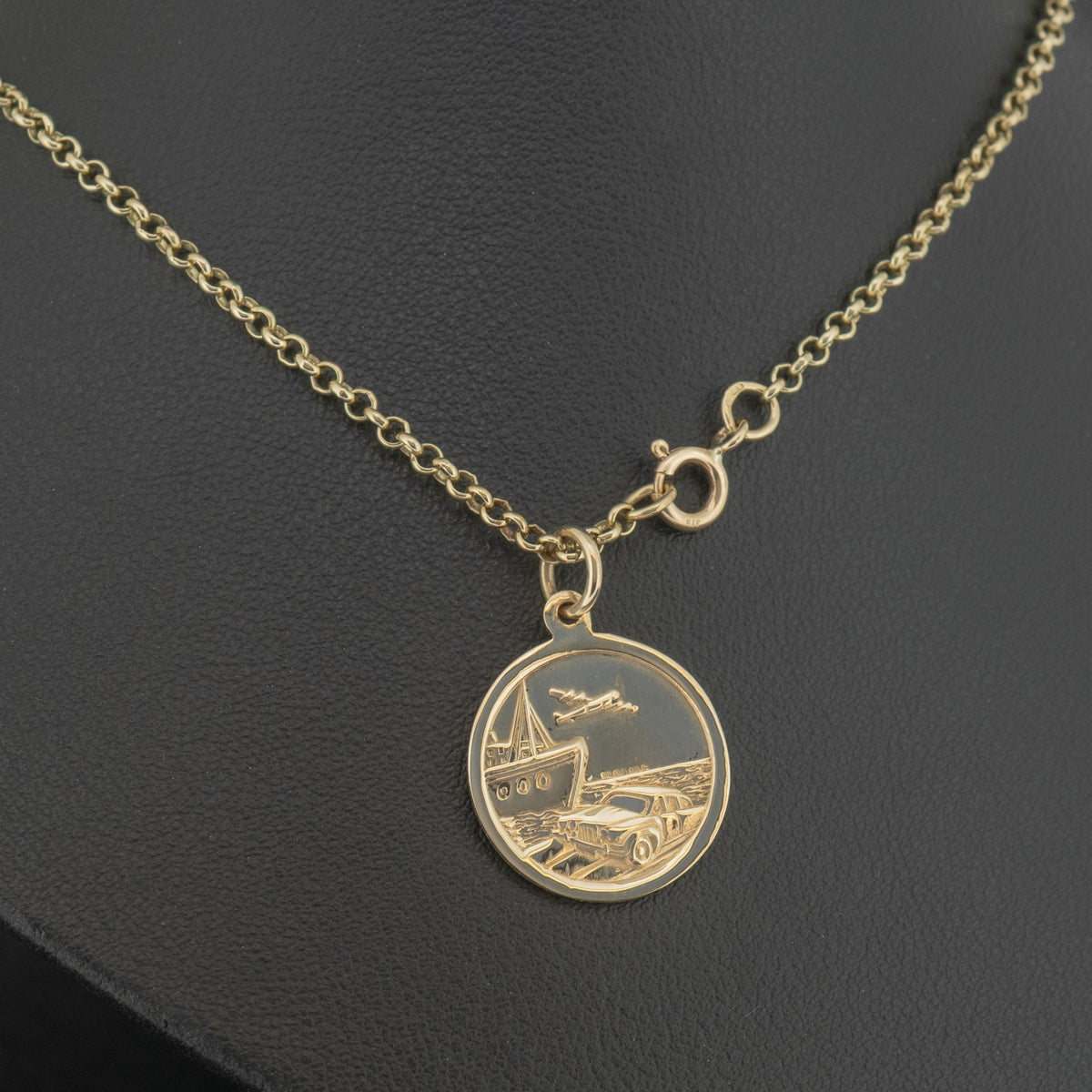 9ct Yellow Gold 15 Inch St Christopher Necklace 7.4g