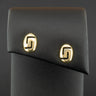 14ct Yellow Gold Aztec Stud Earrings 1g