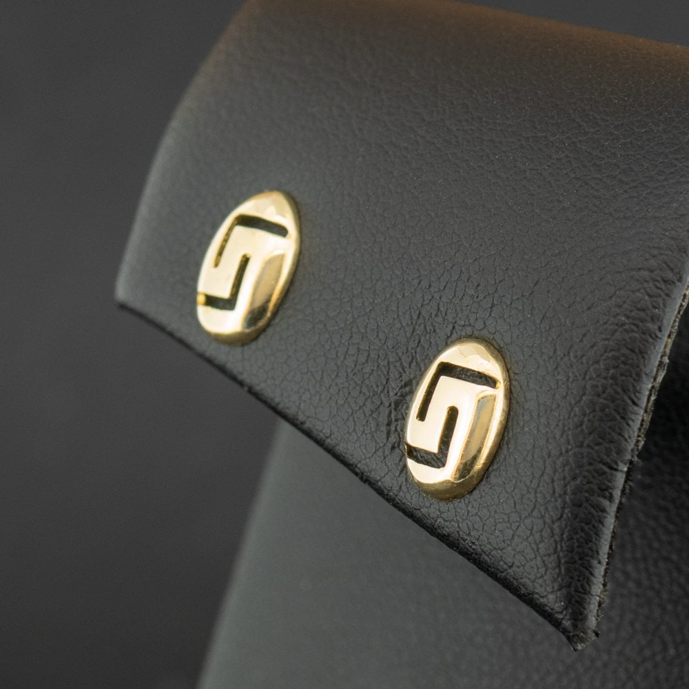 14ct Yellow Gold Aztec Stud Earrings 1g