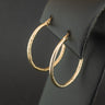 9ct Yellow Gold 28mm Diamond Cut Hoop Earrings 2.7g