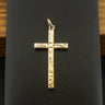9ct Yellow Gold Patterned Cross Pendant 3.1g